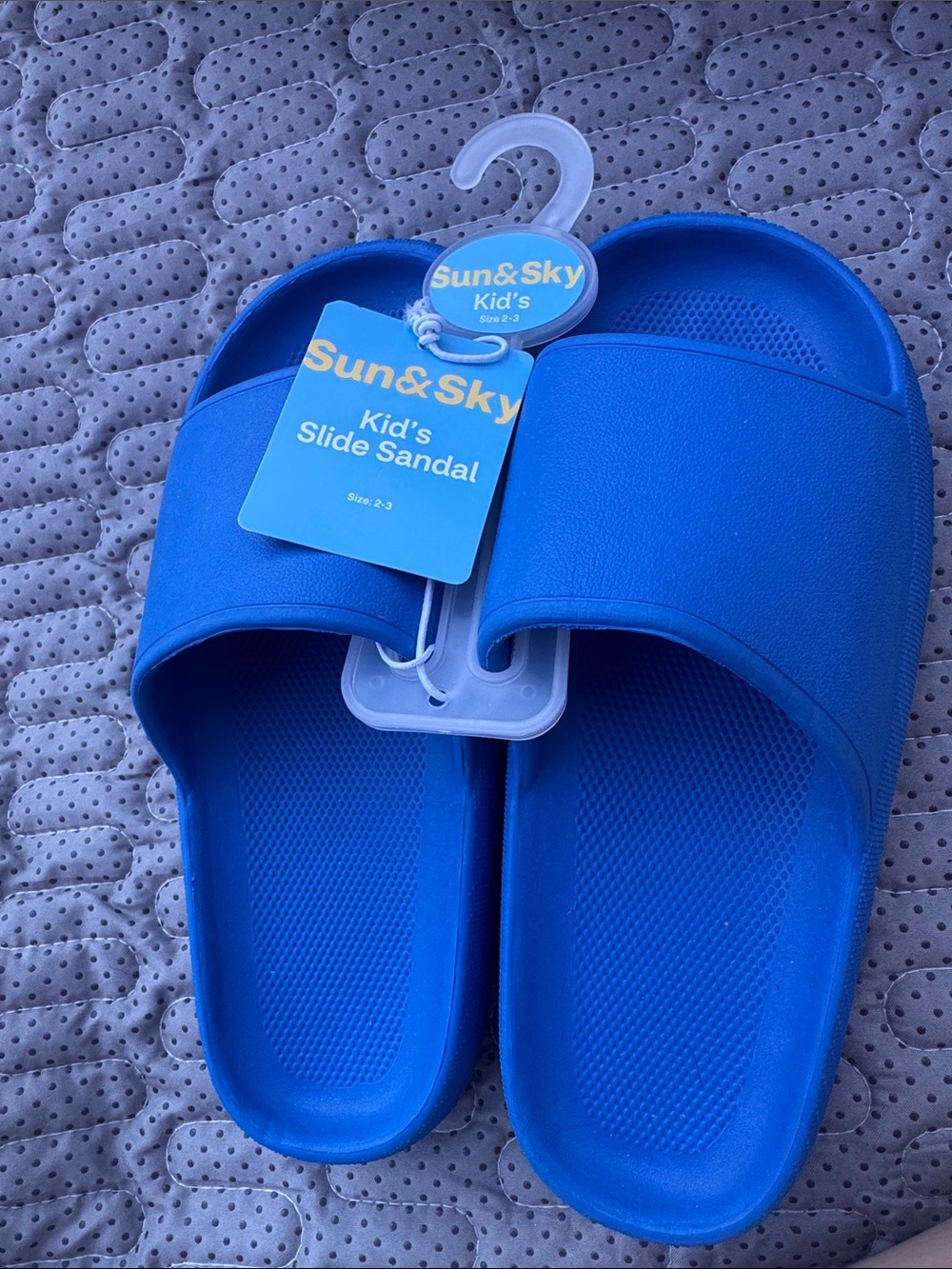 Sun & Sky Kids Blue Slide Sandal